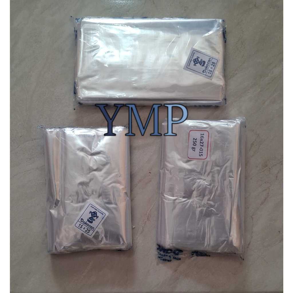Plastik PP murni ketebalan 015 / plastik PP bening 15x25  16x27  18x28
