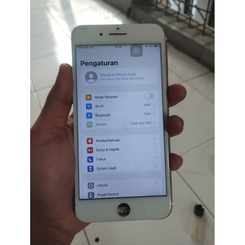 LCD Iphone 7plus / 7+ minus ada noda kuning di atas