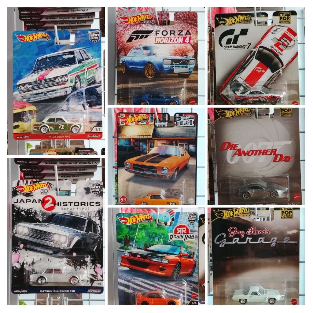 Hot Wheels Premium Skyline R34, Datsun, Subaru