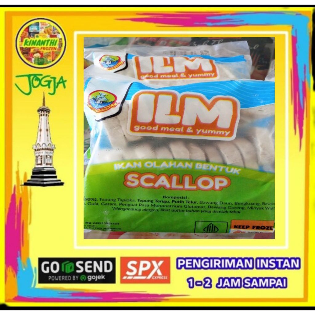 ILM scallop 500gr,Jogja Frozen