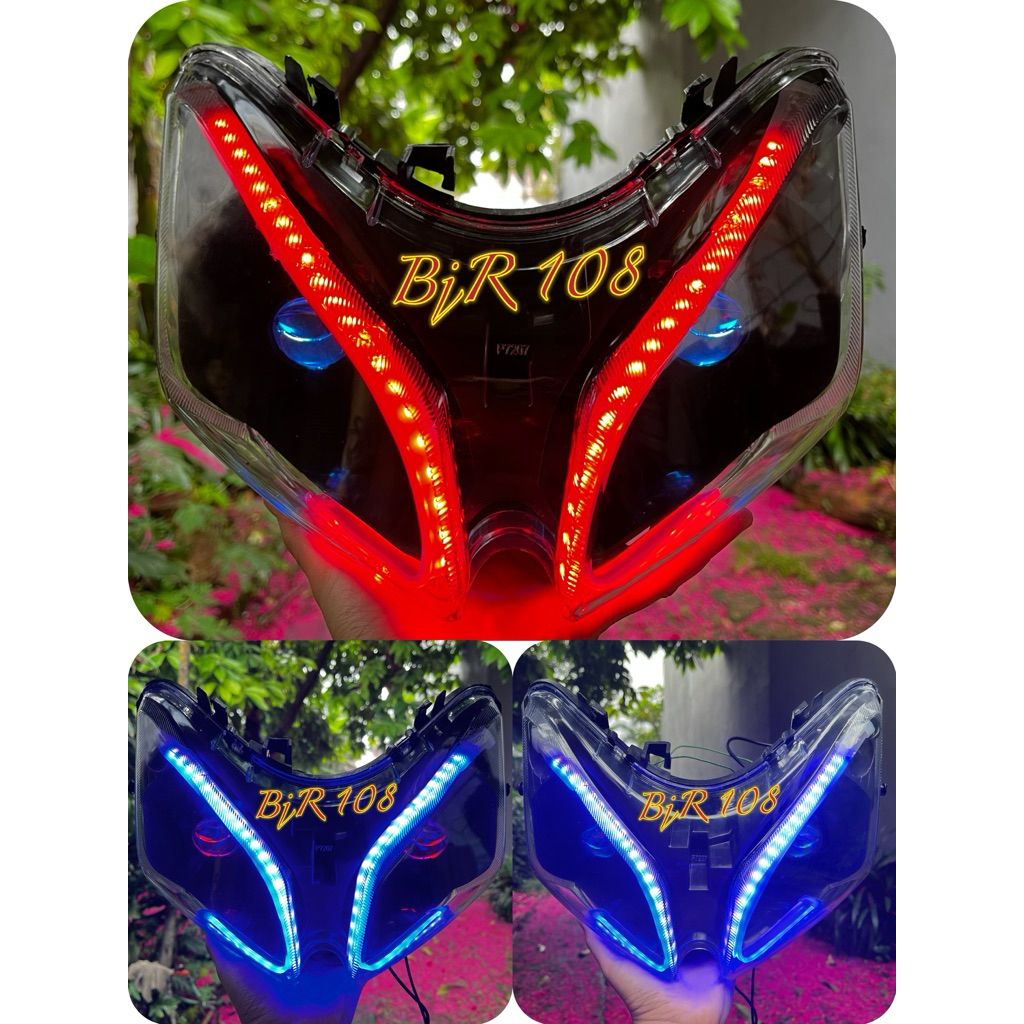 Lampu biled h4 VARIO 110 Old/Lama KARBU/vario cw set alis kanan kiri custom Lampu H4