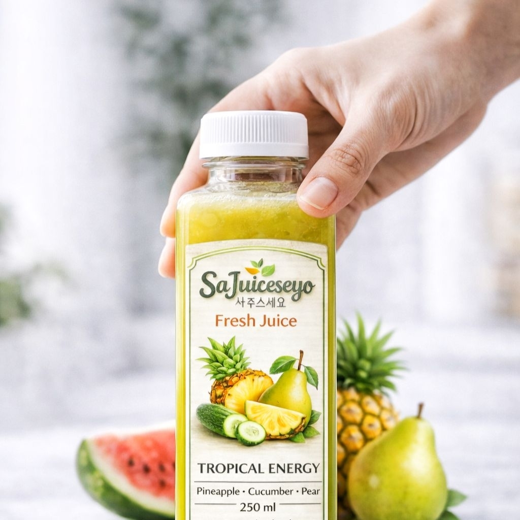 Tropical Energy Cold-Pressed Juice /Nenas pir timun/ SaJuiceseyo Fresh Juice / Daily Fresh /