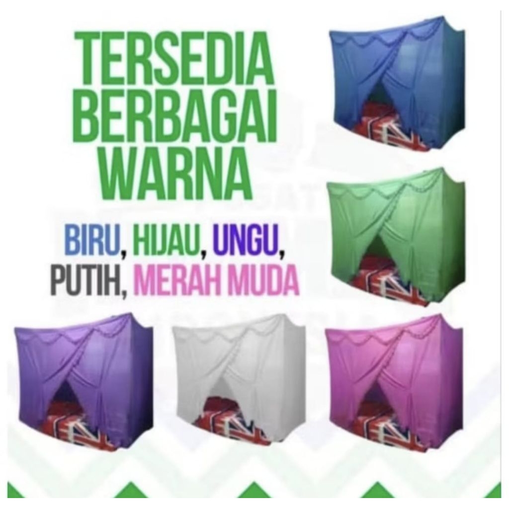 Kelambu kotak Polos Jumbo/ Kelambu Polos Tebal