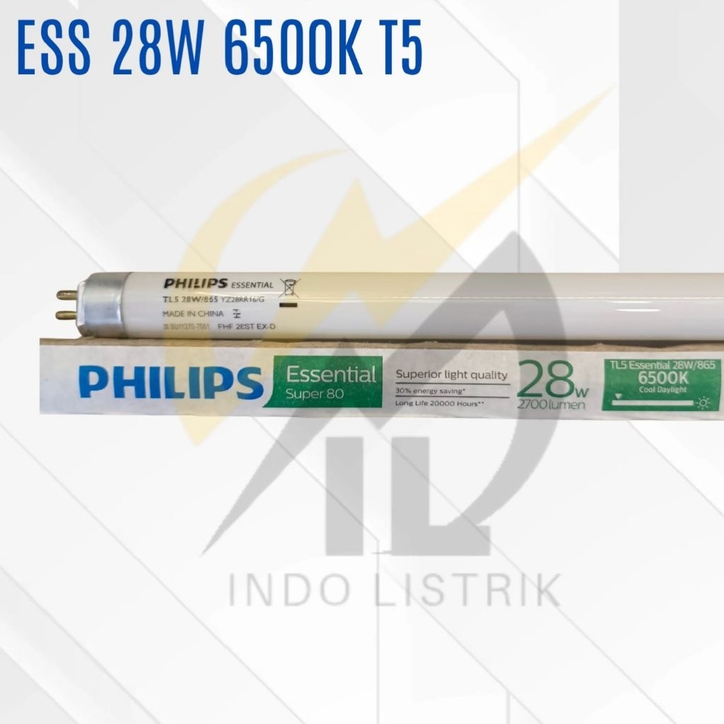 Lampu Philips TL Essential 28w 865 T5 Putih TL 28w 6500K / Philips TL Essential 28w 865 T5 Putih TL 