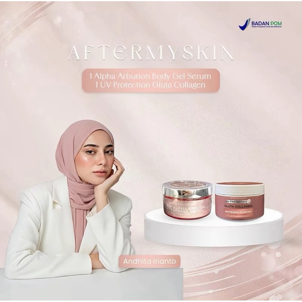 AFTERMYSKIN - (PAKET WHITENING BOOSTER) 1PCS Uv Gluta Collagen + 1PCS HB Alpha Arbutin