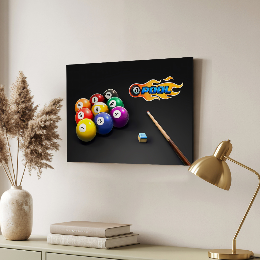 8 Pool Poster Billiard Dekorasi Hiasan Dinding