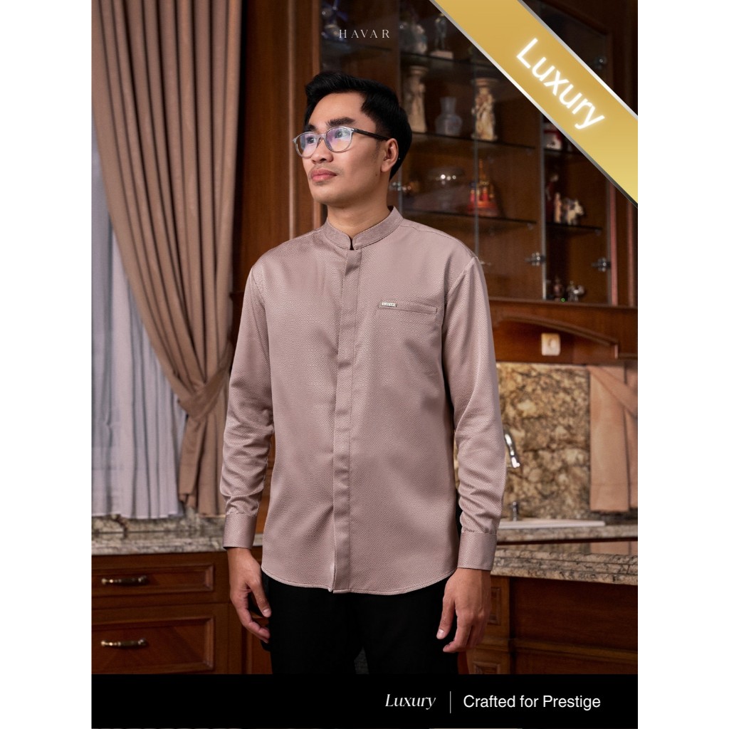 HAVAR Ezio Kemeja Koko Muslim Premium Slimfit Lengan Panjang