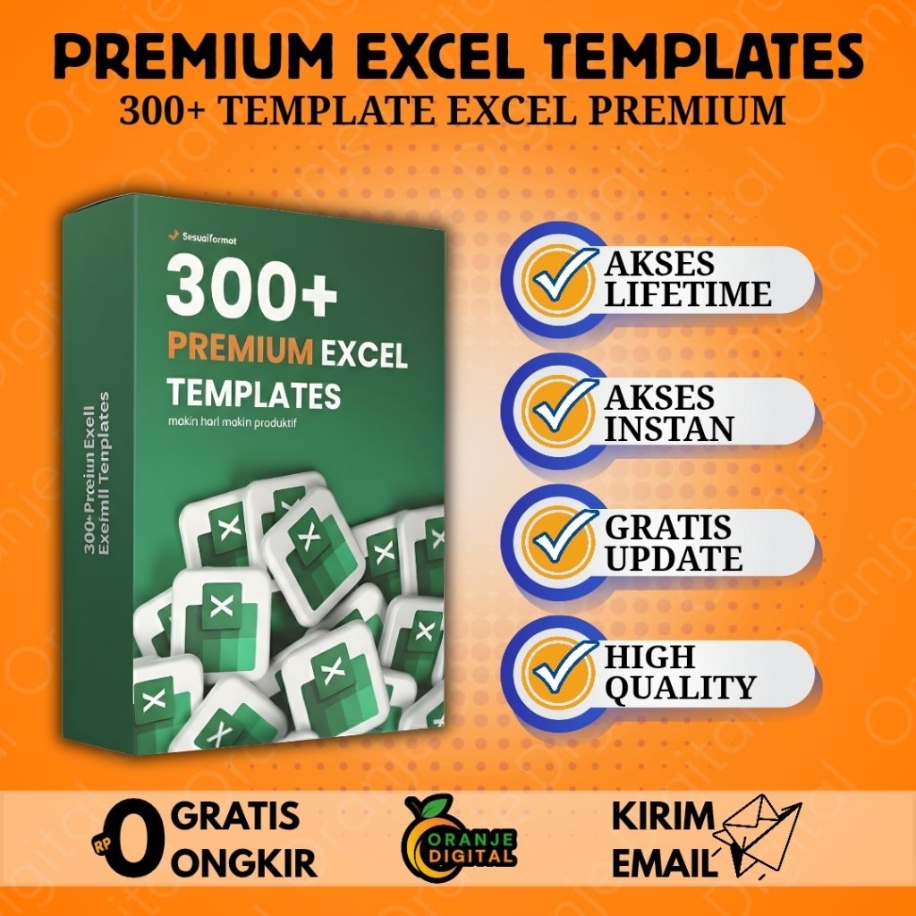300+ Template Excel Keuangan, Stok Barang, HRD & Proyek | Siap Pakai