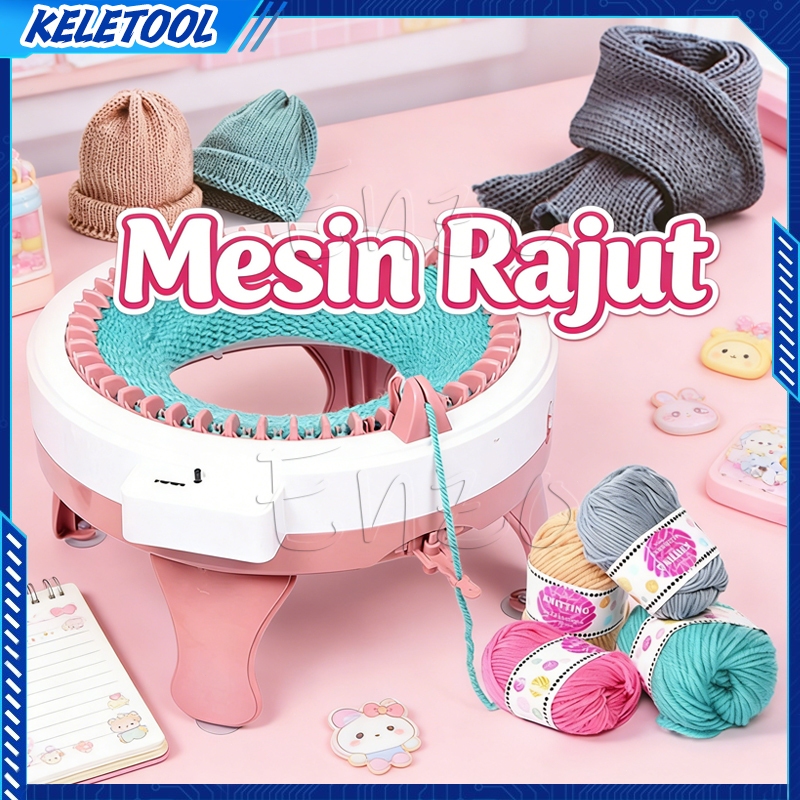 22/48 Jarum Knitting Mesin Rajut Otomatis Besar Datar DIY Berputar Weaving Machine Engkol Tangan Ten