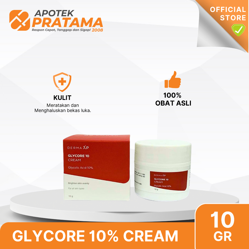 GLYCORE 8% / GLYCORE 10% Cream 10Gr (Glycore Krim)