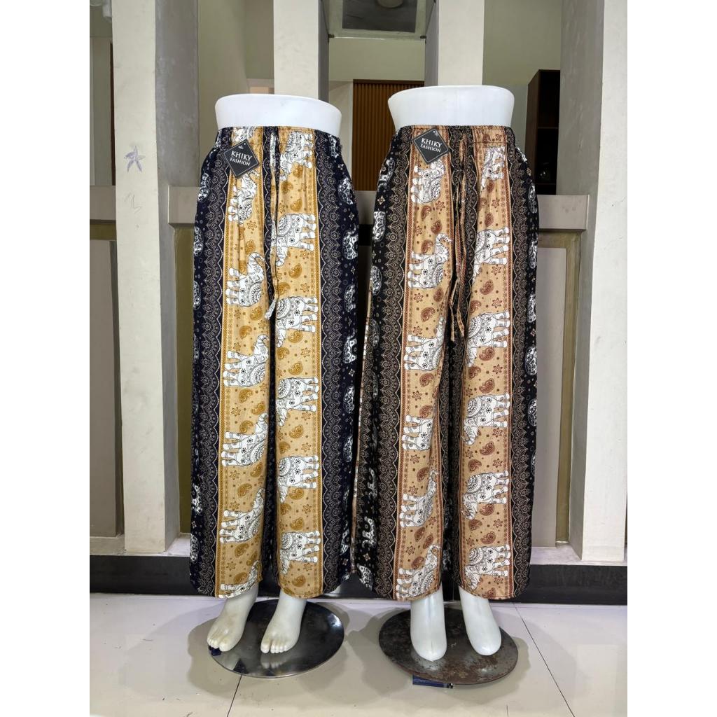 Ready celana kulot gajah THAILAND dewasa untuk wanita bahan RAYON bagus yersih voxy stret karet kuat