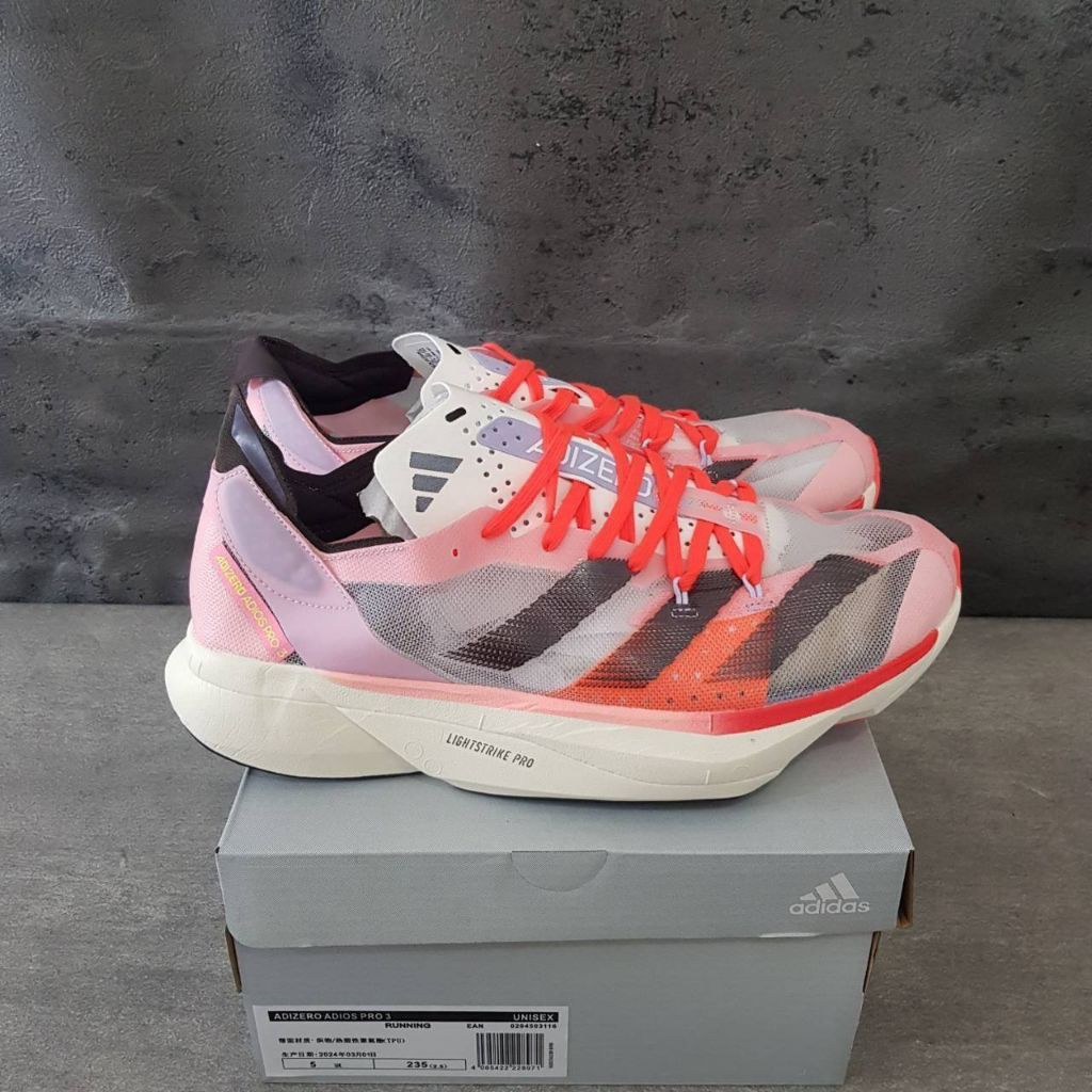 Sepatu lari adidas adizero adios pro 3 pink sparknett