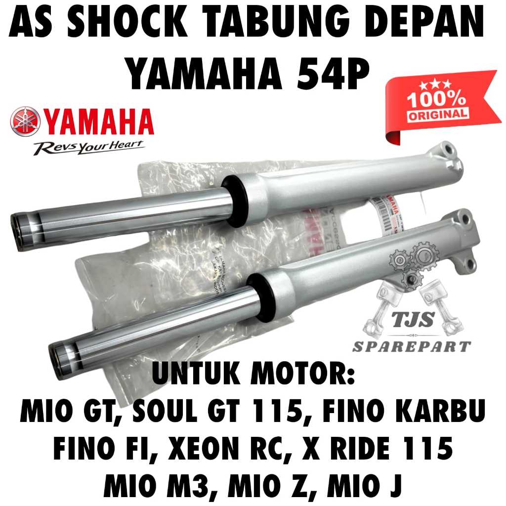 AS SHOCK DEPAN TABUNG KODE-54P ASLI 100% YAMAHA MOTOR MIO J,MIO GT,SOUL GT 115 DLL ,ORI BERKUALITAS