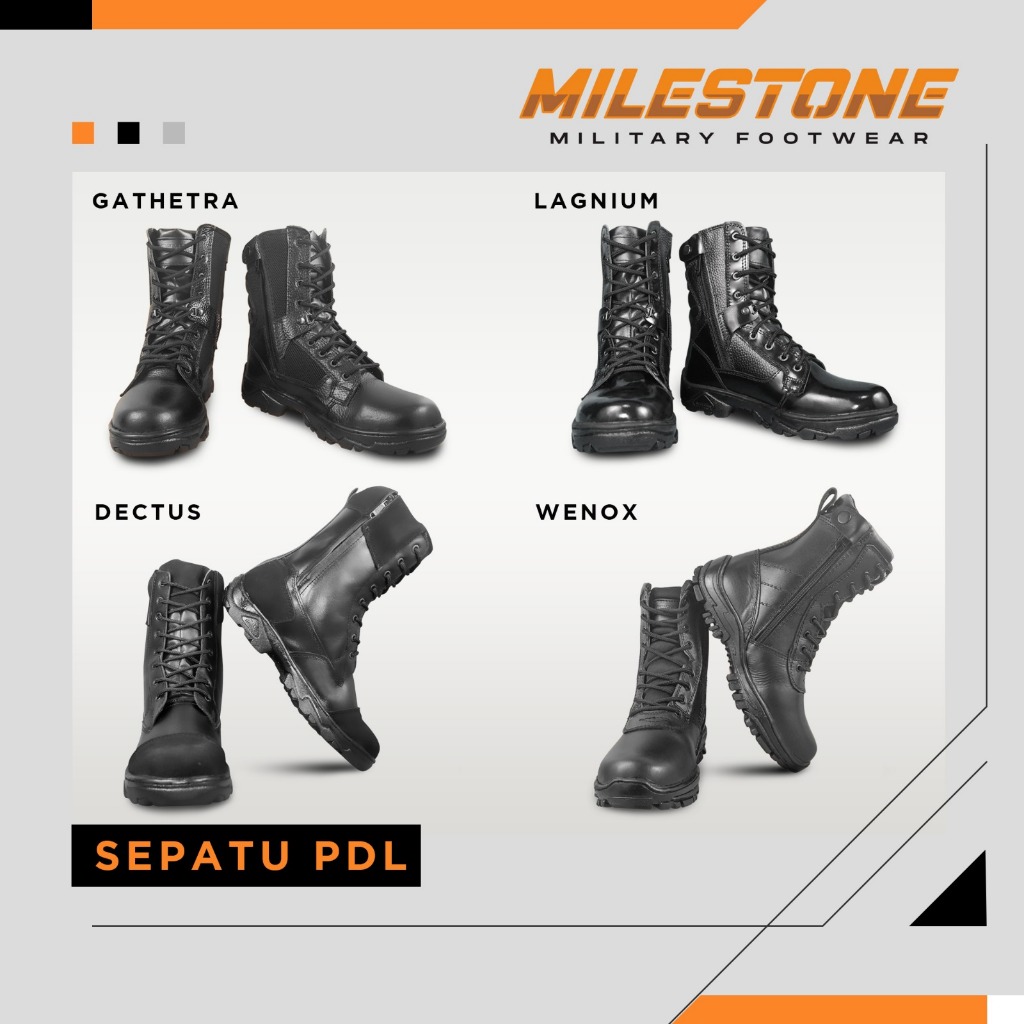 Sepatu PDL Tactical Jumbo Milestone Big Size Ukuran 45 46 47 48