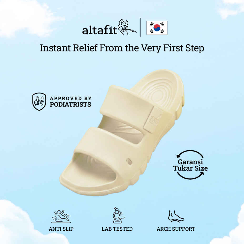 ALTAFIT Sandal Kesehatan Original Korean Style Empuk Nyaman Anti Pegal Bantu Redakan Nyeri Kaki dan 