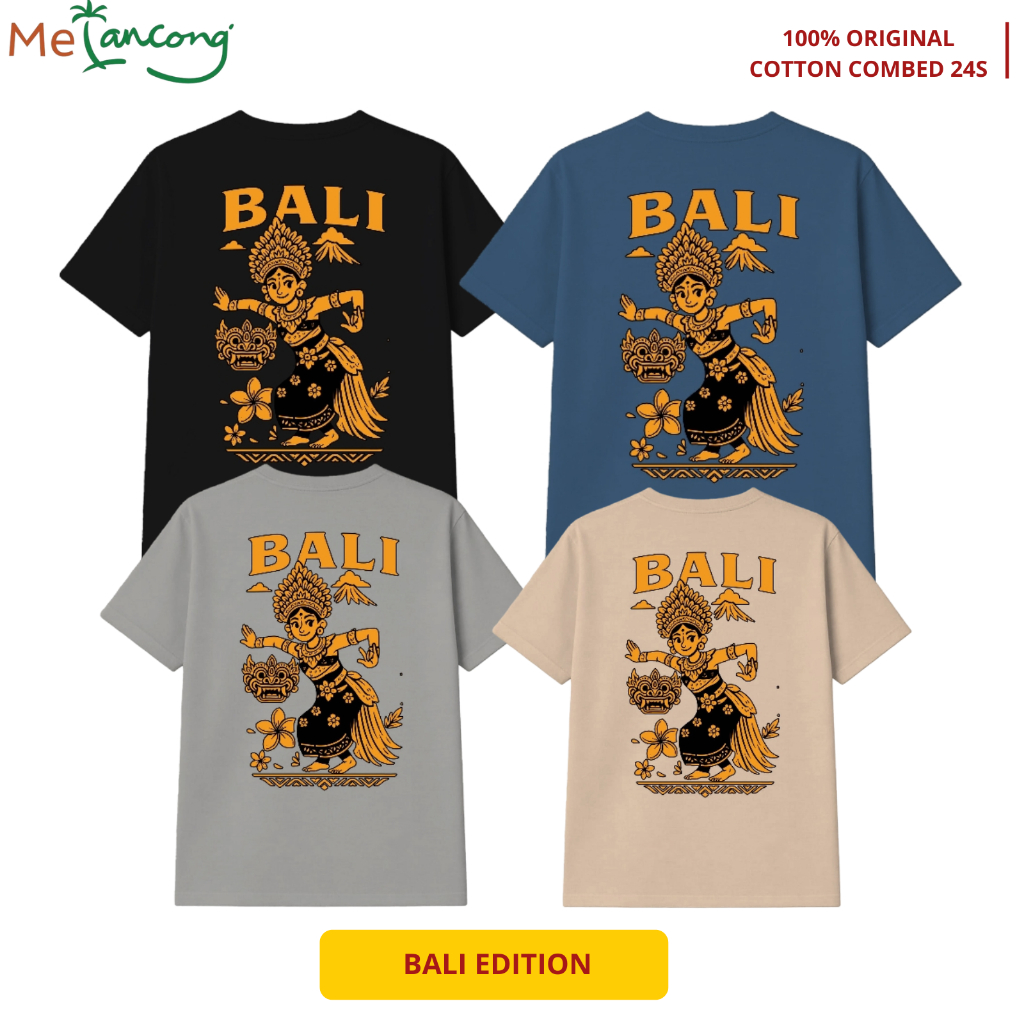 T-shirt Kaos Lengan Pendek Baju Pria Wanita Combed Cowok High Kain Bali KSBL050