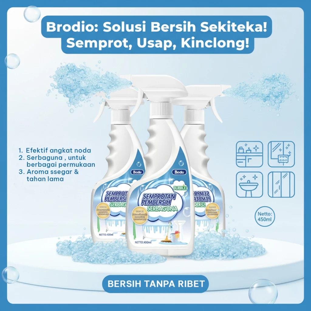 Pembersih All in One 450 ML - untuk Dapur, Perabotan, Kaca, Kamar Mandi & Lantai, Cairan Serbaguna