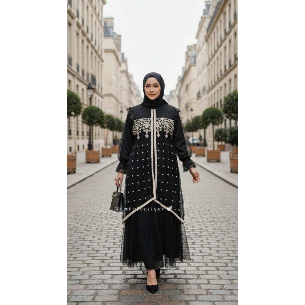 Mikaila Black Dress | Dress | Import Dress | Maxim Dress | Korean look | Korean style | Korean Outfi