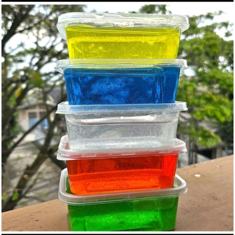 5pcs / Slem Jelly Metalik 250 cc/Slem Murah/Mainan Slime/Slime Jelly/Slime Tofu