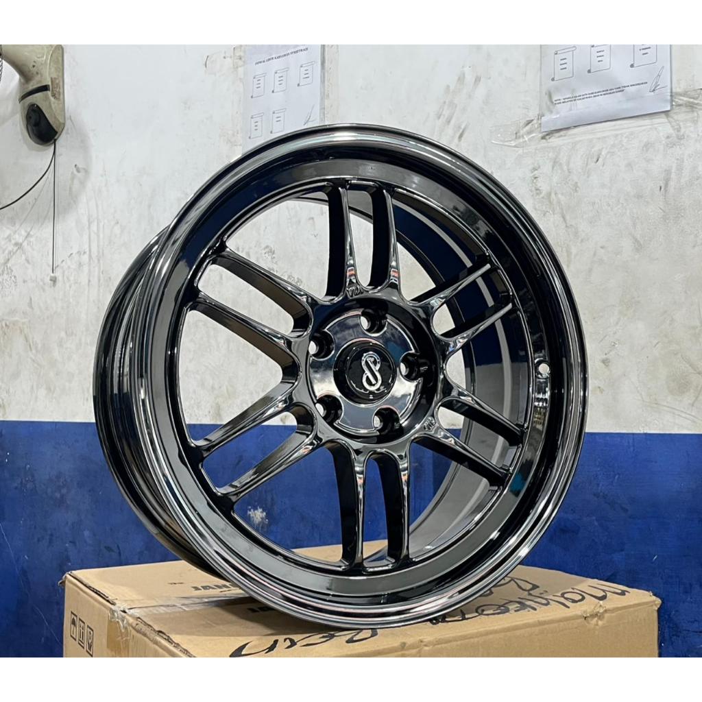 Velg Racing Rpf01 R18 Pcd 5x114.3 Black Chrome Cocok untuk Innova,Ciciv,Hrv