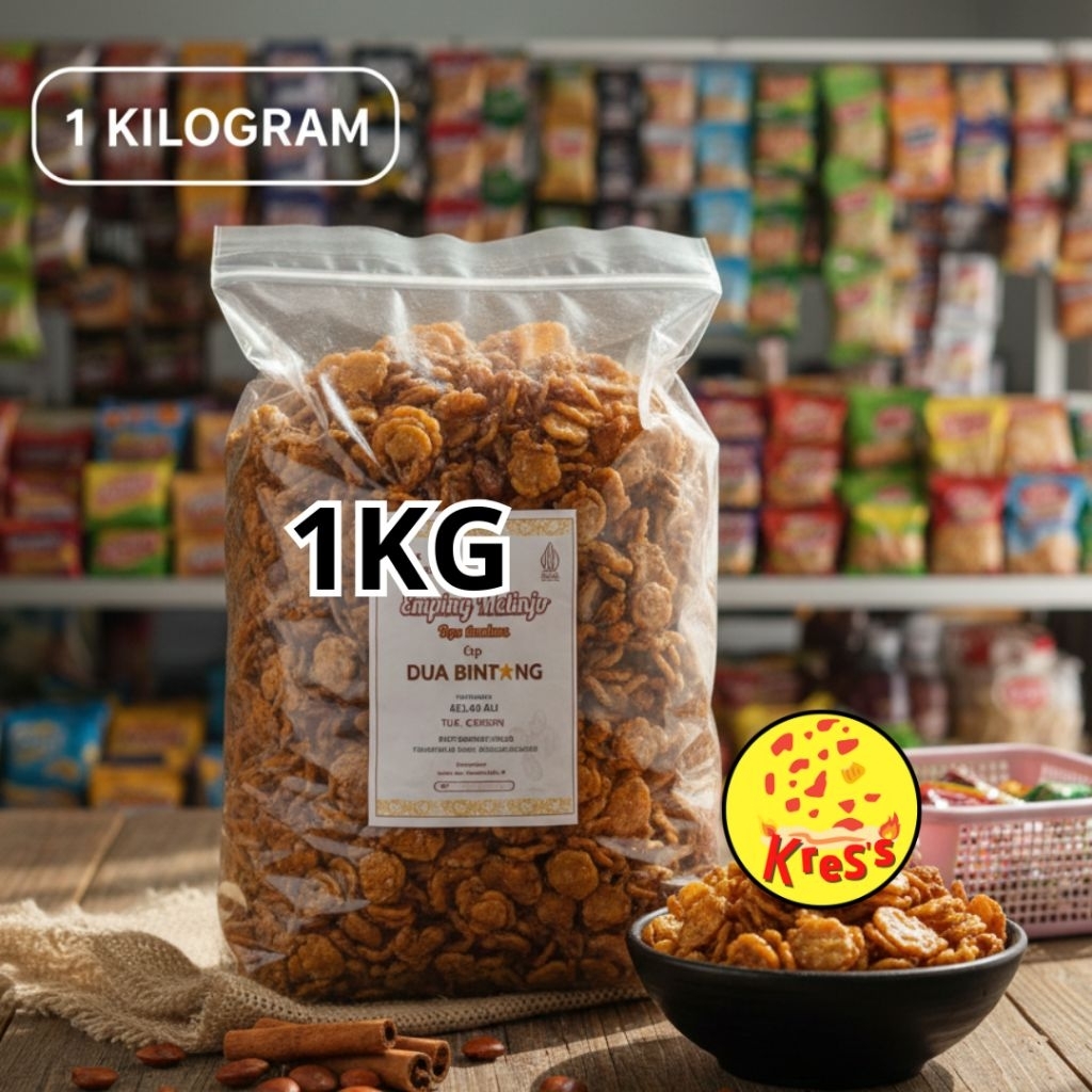Emping Melinjo Manis Asin 1KG/ 1000gr || Camilan Enak Manis Asin, Gurih, Renyah, kriuuk