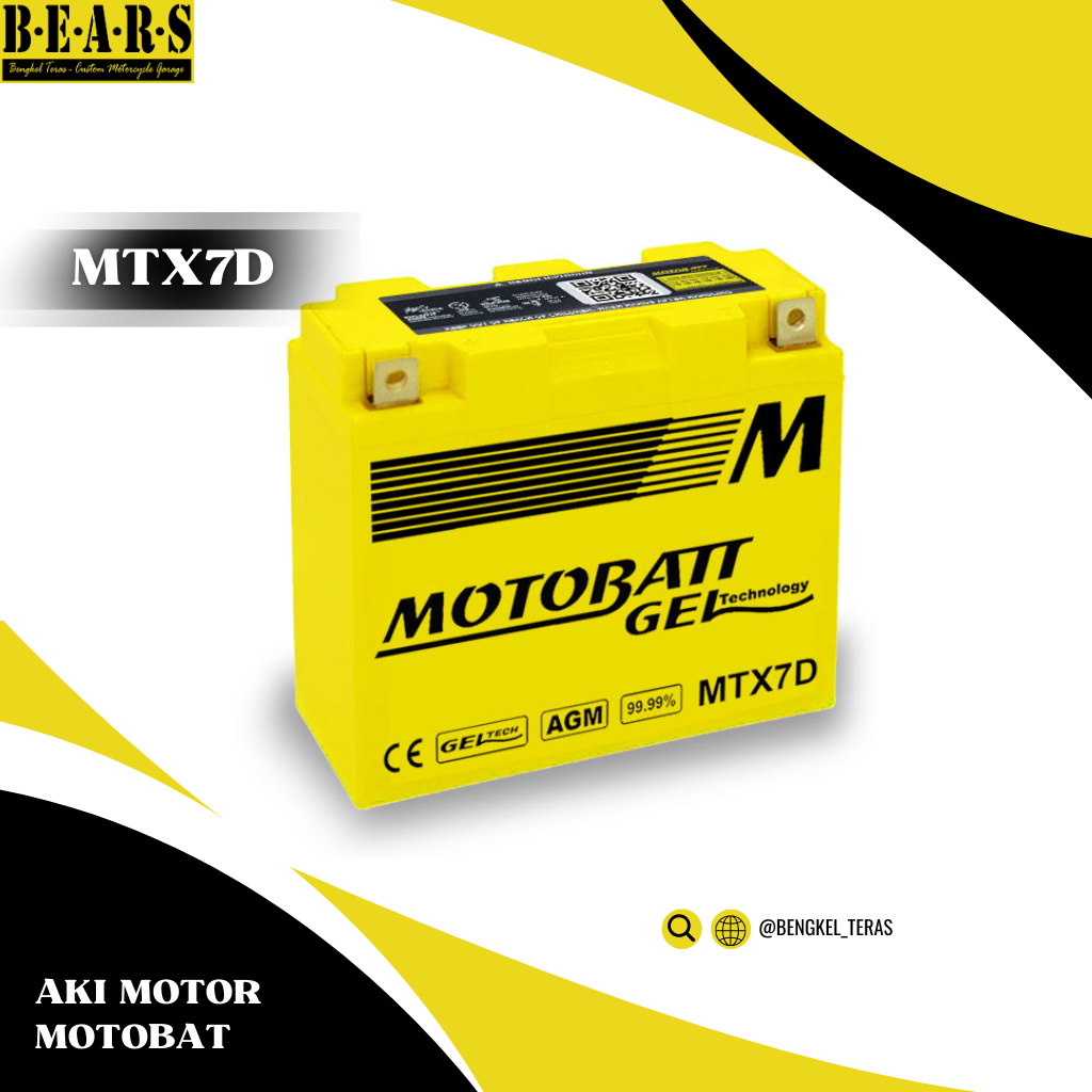 Aki Motobatt MTX7D scorpio Tiger Nouvo Motobatt Original