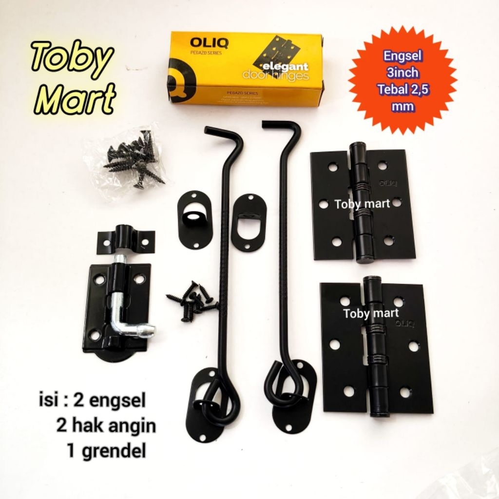 Fullset - Engsel Jendela 3inci HPP - Penahan jendela Kait Jendela -Kunci slot Grendel jendela Minima