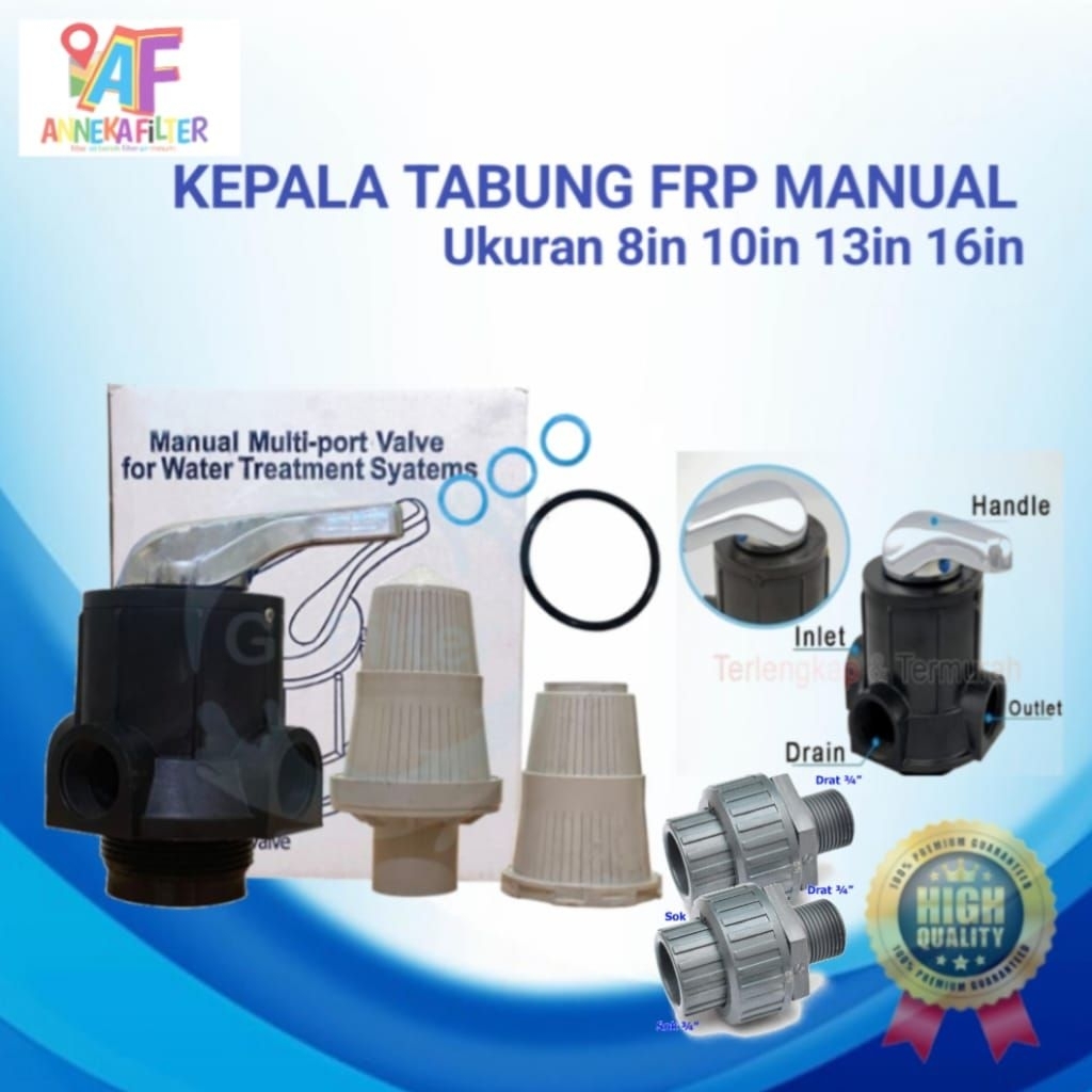 Kepala Filter Air Tabung FRP 1054 / 3 Way Valve Filter Air