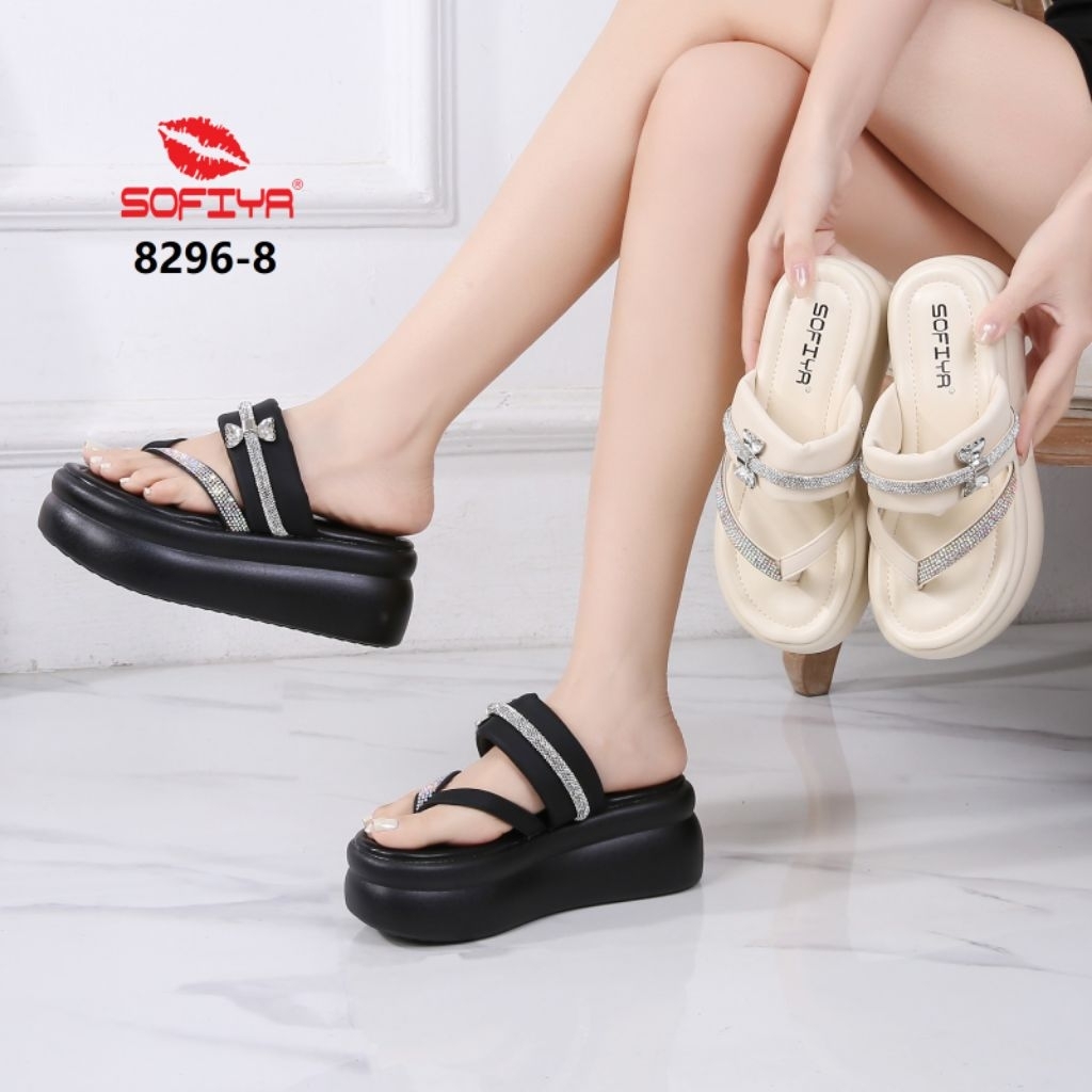 SANDAL JEPIT WEDGES WANITA SOFIYA TERBARU 8296-8 ASLI ORIGINAL