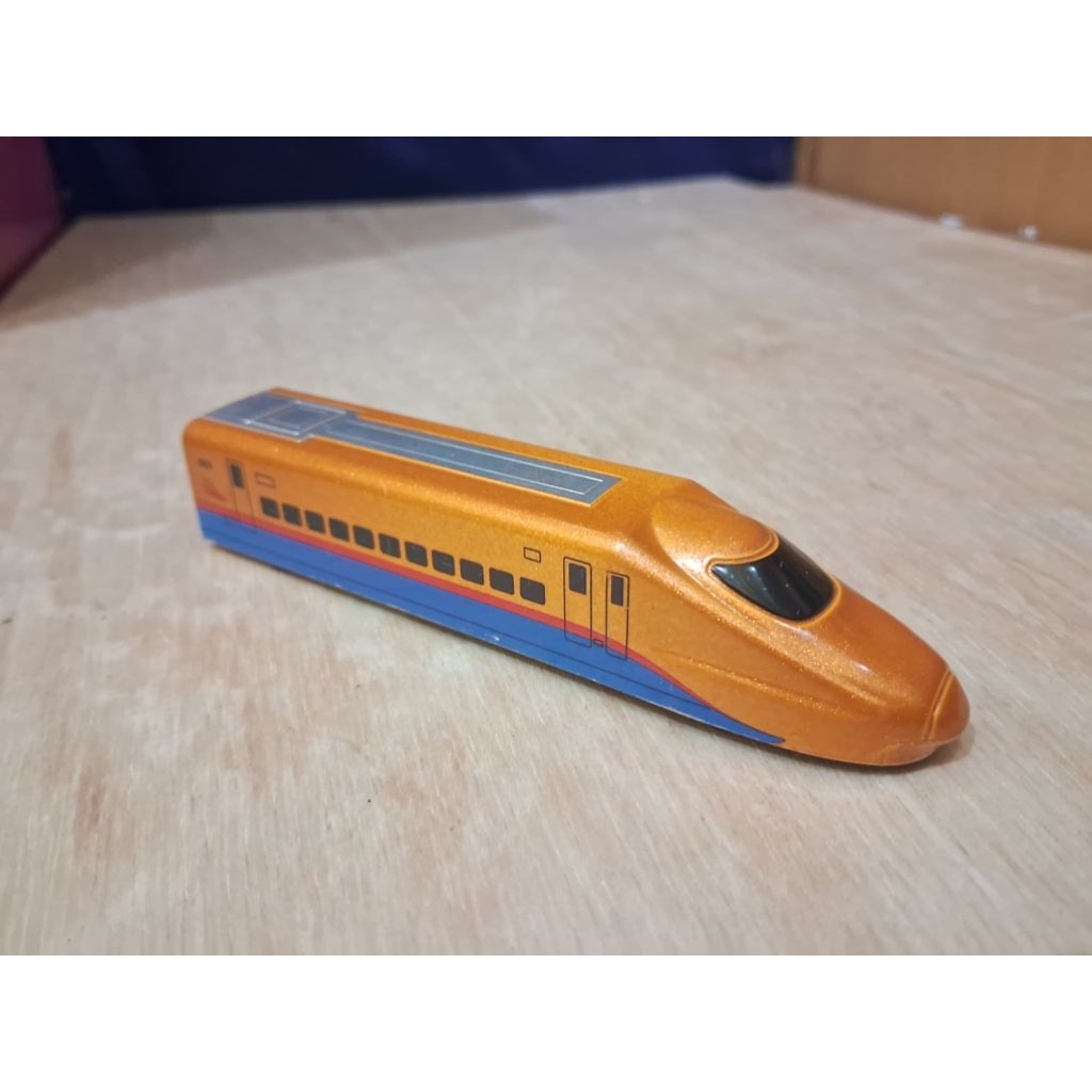 Diecast Train Bullet Hadiah Hokben Hokka Hokkan Bento Warna Orange Pullback Train Shinkansen
