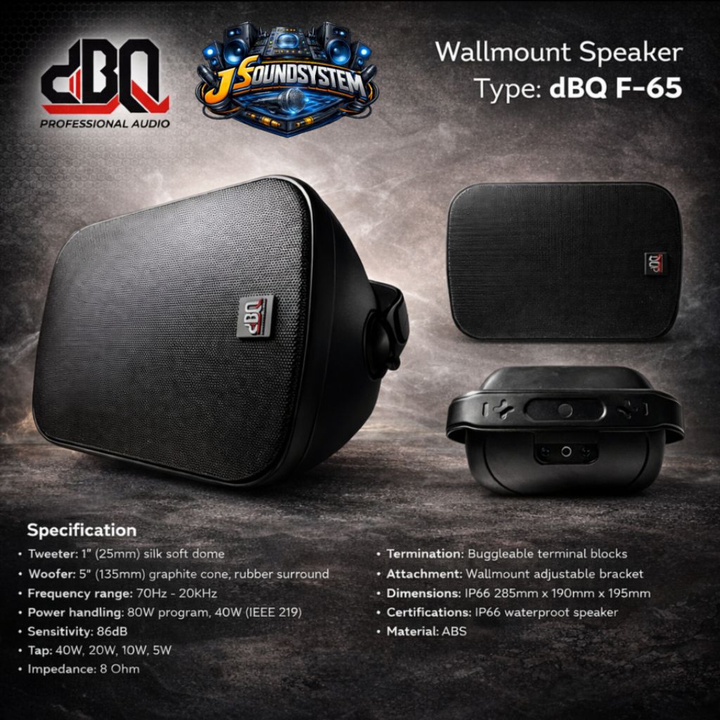 SPEAKER WALLMOUNT DBQ / SPEAKER DINDING DBQ / DBQ F-65 / 1 SET ISI 2 PCS