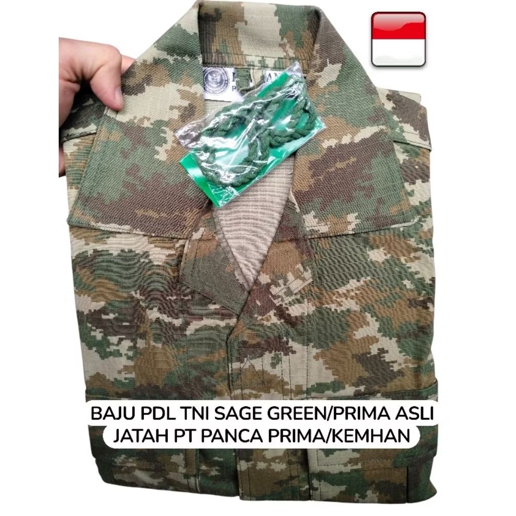 BAJU PDL TNI SAGE GREEN TERBARU JATAH PT PANCA/JATAH SRITEX 888 ASLI ANTI LUNTUR