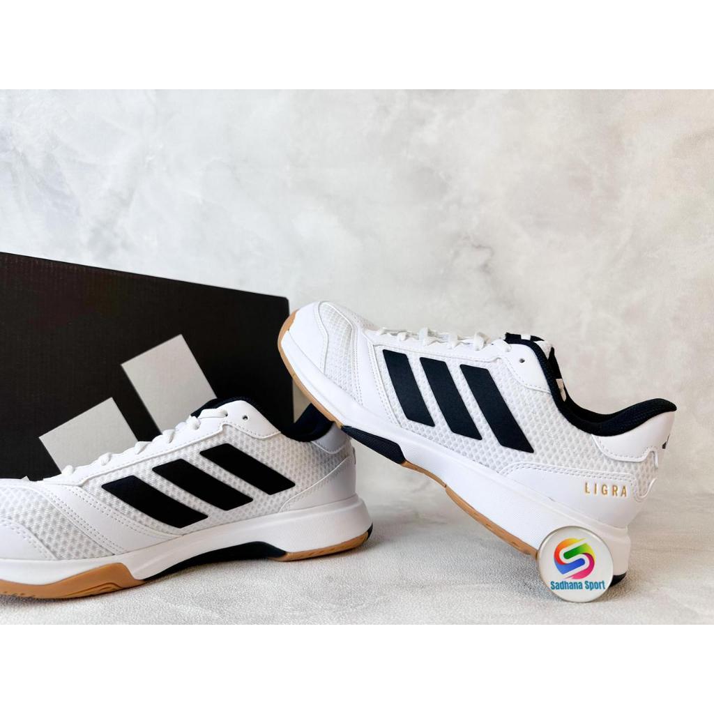 Sepatu Olahraga Indoor Adidas Ligra 8 M White [JI1505]