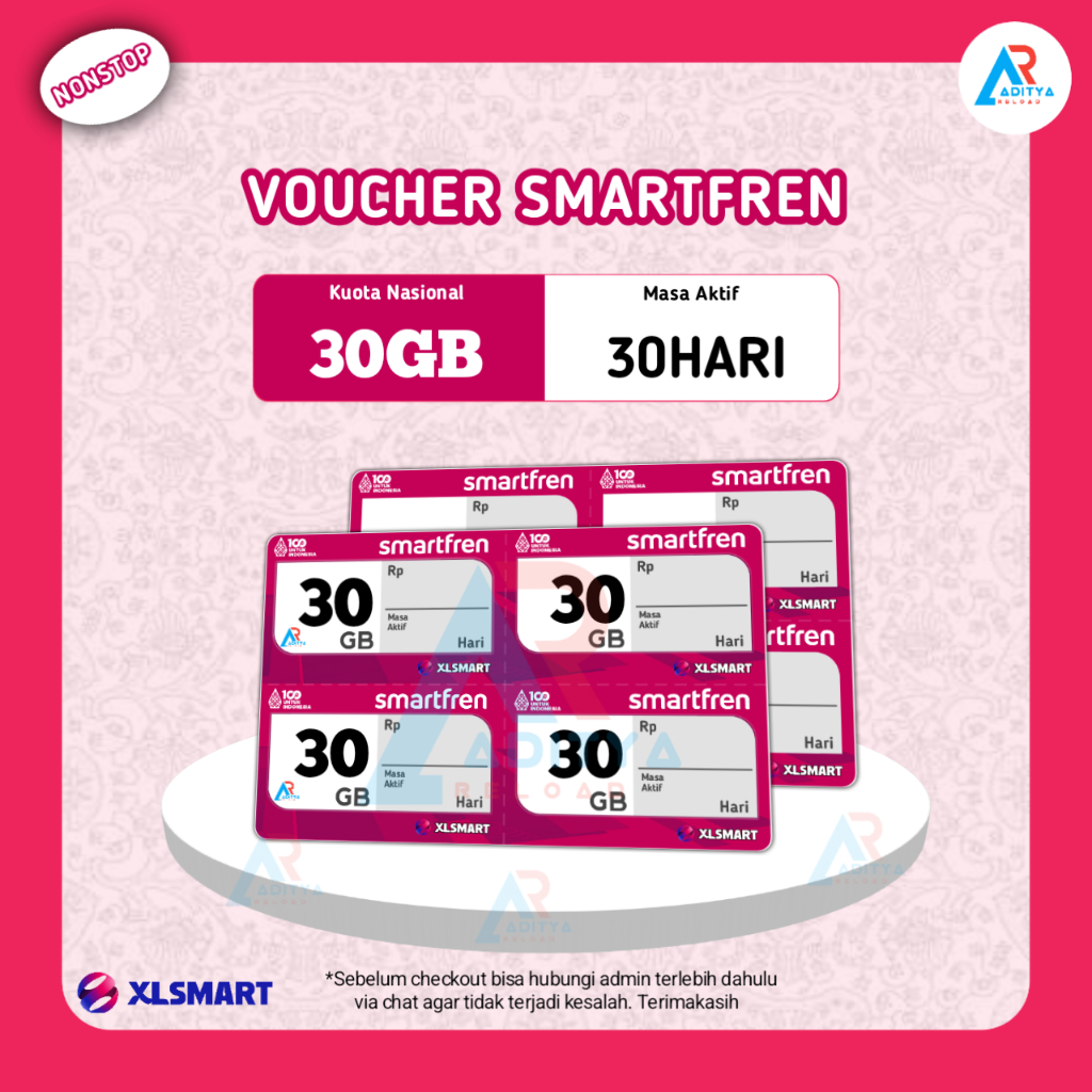 voucher Smartfren Nonstop 30GB 30Hari Nasional