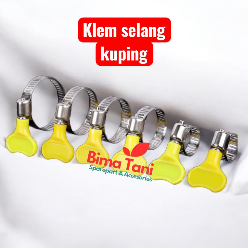 Klem selang kuping kuning stainless steel klem selang air regulator dll