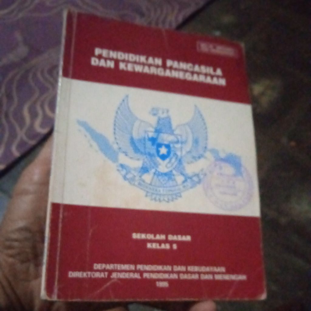 buku Pendidikan Pancasila dan kewarganegaraan SD kelas 5, buku original jadul