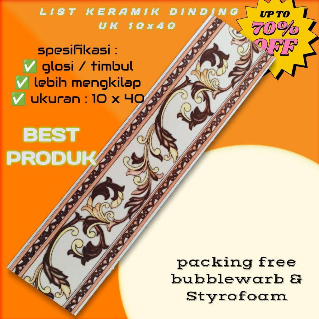 list keramik dinding minimalis motif bunga agata ukuran 10x40