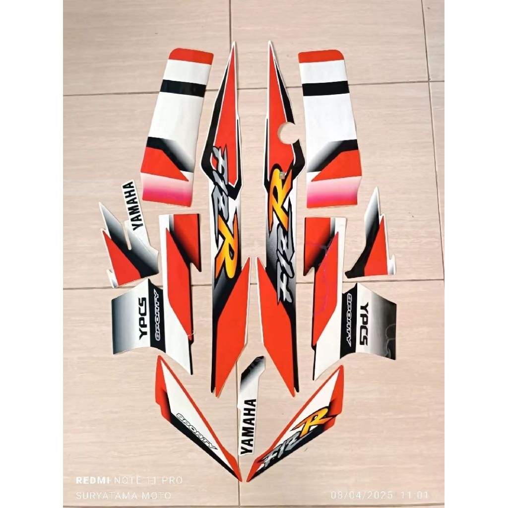 striping sticker fizr fi r merah 2001 2002