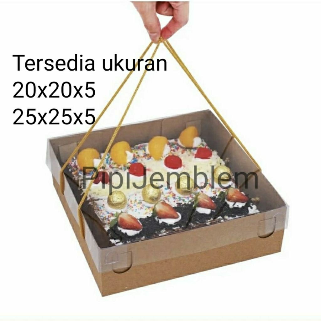 Dus KRAFT tali tutup mika kotak kue