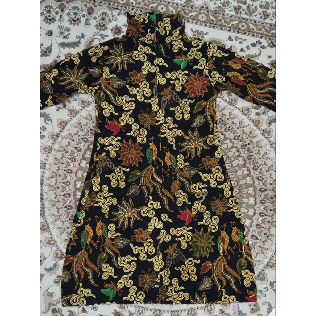 batik tunik wanita kancing depan preloved