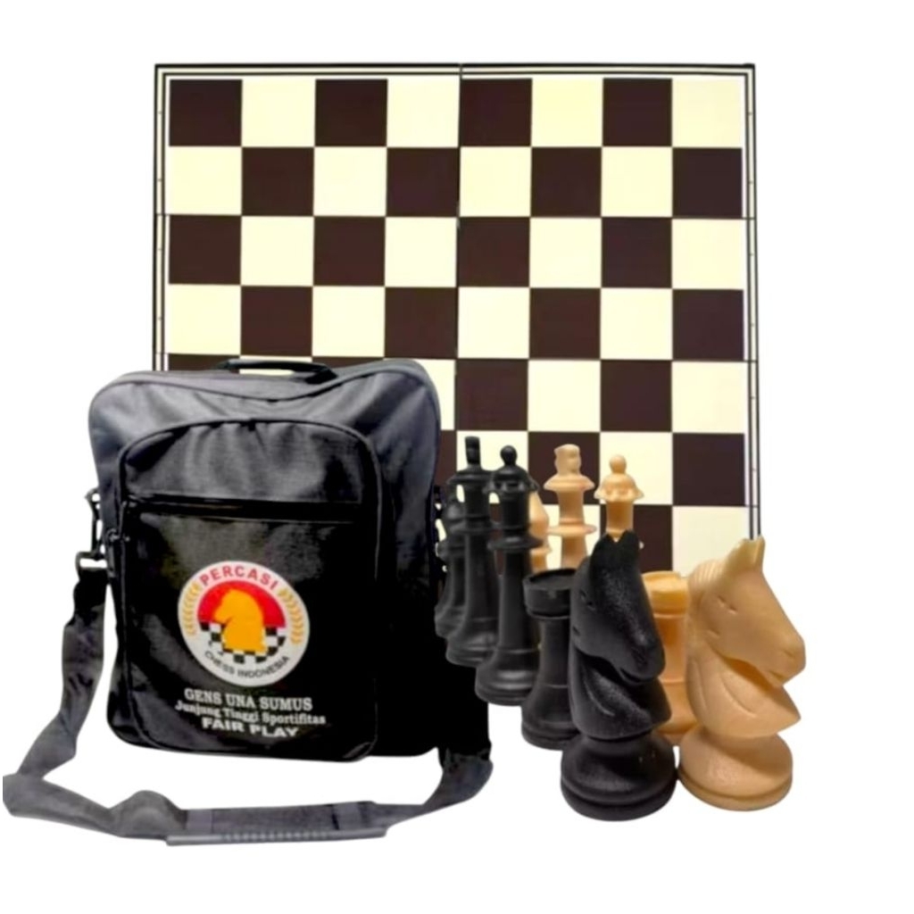 PAKET CATUR PERCASI PLASTIK MOTIF KAYU