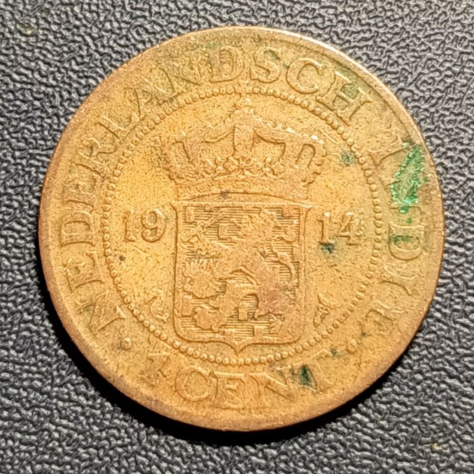 Koin 1 Cent Nederlandsch-Indische Tahun 1914