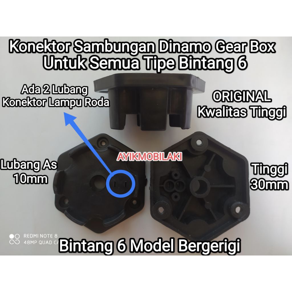 Model Bergerigi Sambungan Konektor Dudukan Dinamo Gear Box Mobil Aki, Jeep Aki Dan Motor Aki, Untuk 