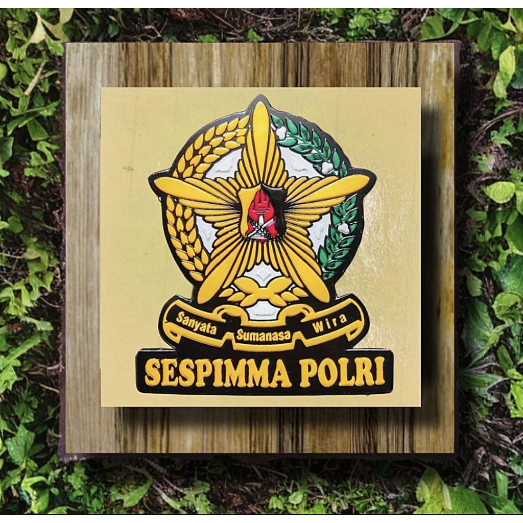 stiker embos/stiker timbul/stiker logo sespimma polri/stiker embos sespimma polri