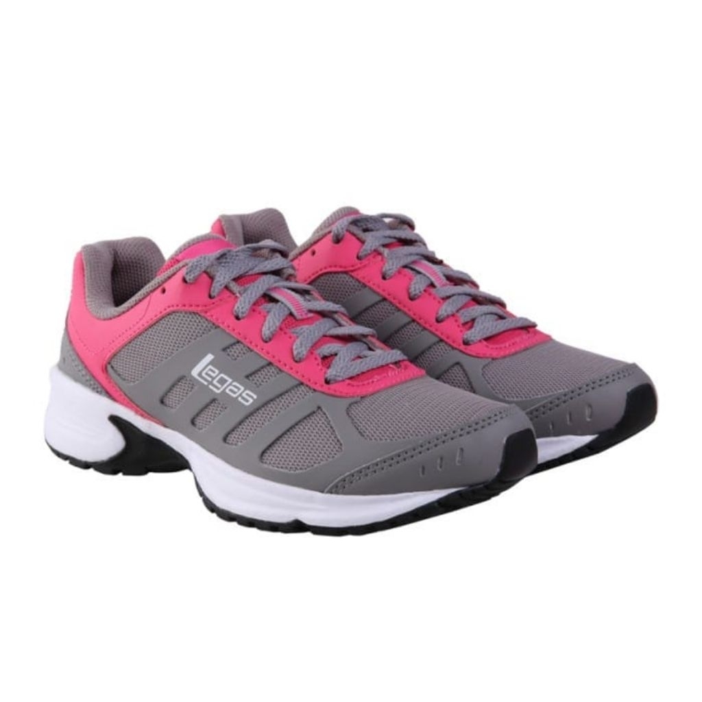 Sepatu League Legas Abu Pink Atom La W Running Shoes Cewe Olahraga Wanita Original