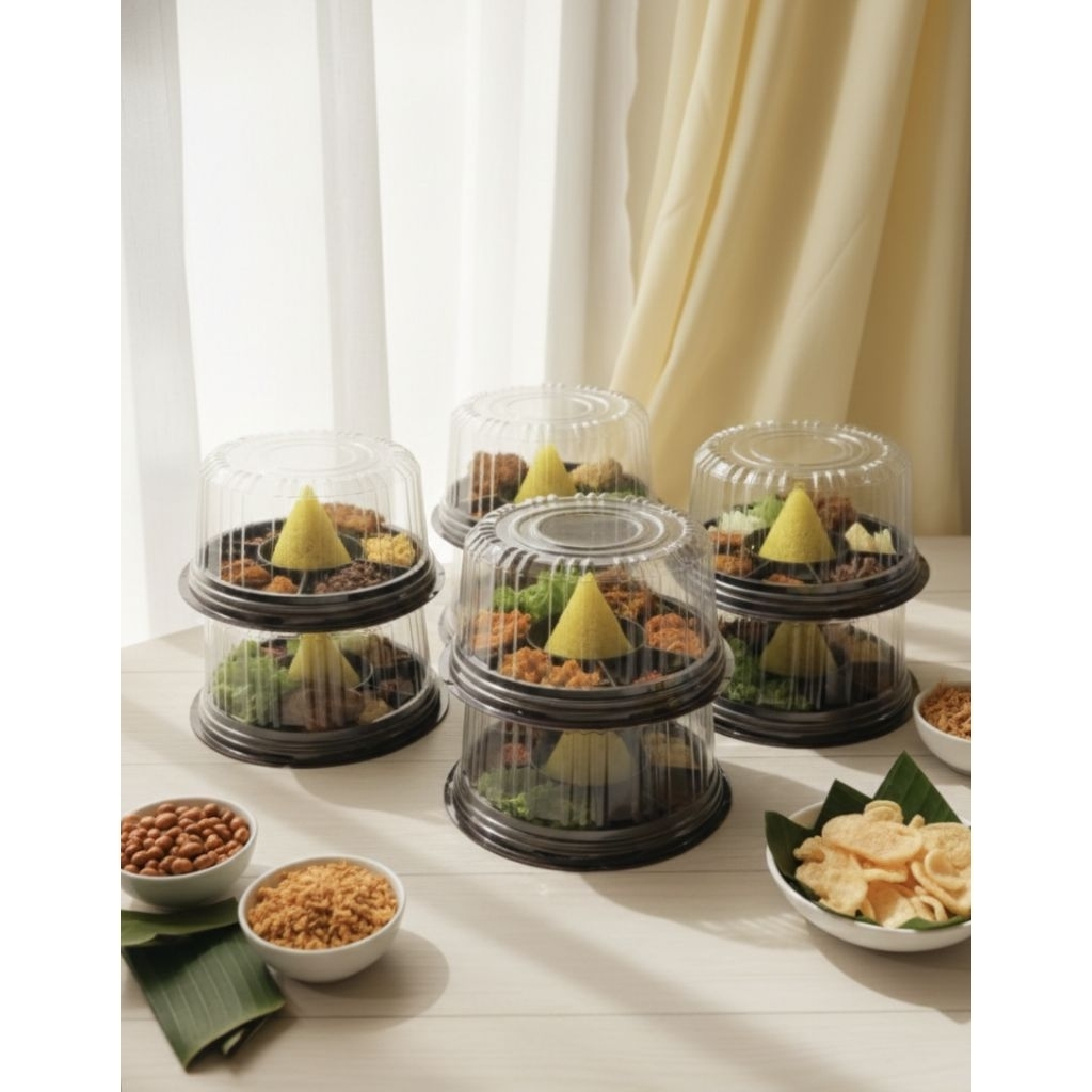 Nasi Tumpeng Mini D15cm Porsi 1 Orang/ Tumpeng Nasi Kuning