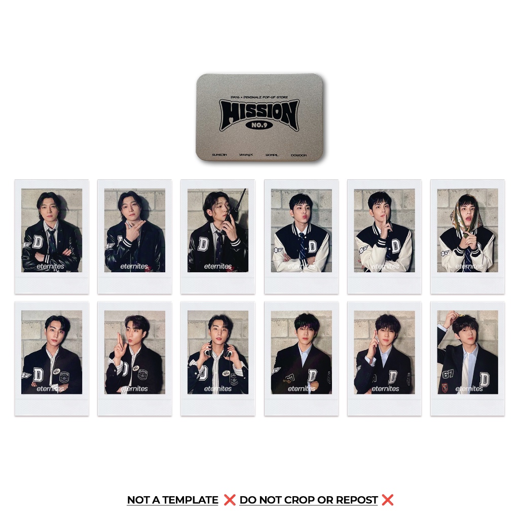 [ READY STOCK / OFFICIAL ] DAY6 x Denimalz - Mission No. 9 Pop Up Store Tin Case TC Pola PC Photocar