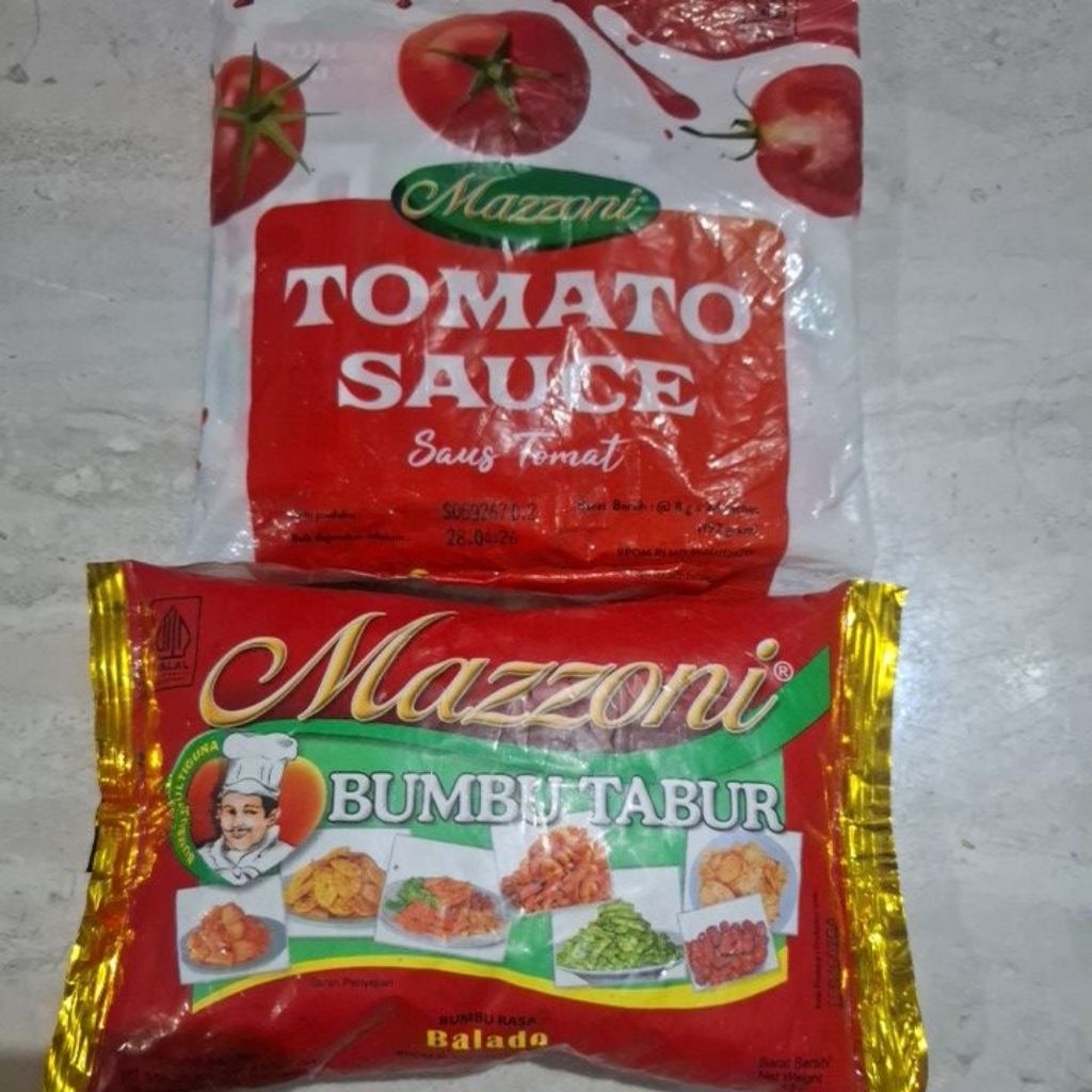 Mazzoni bumbu tabur balado 250gr / Mazzoni tomato sauce (BUNDLING 2)