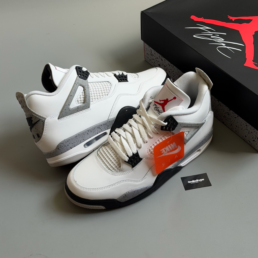 Air Jordan 4 Retro OG White Cement 2025 (100% Original Resmi)