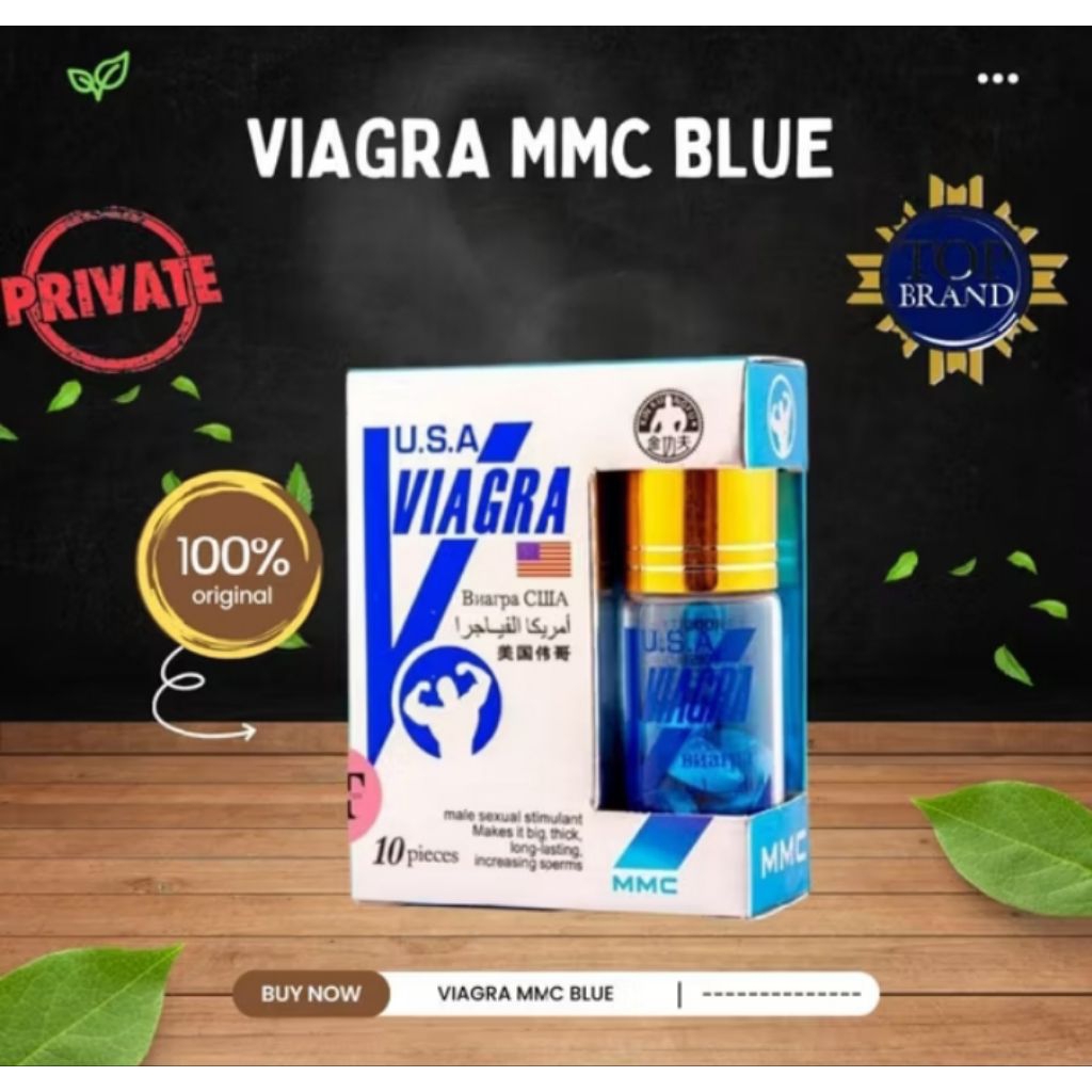 (Privasi Aman) Vigra mmc plHerbal Pil Biru Asli Original Obat Kuat Pria Asli Isi 10 Tablet